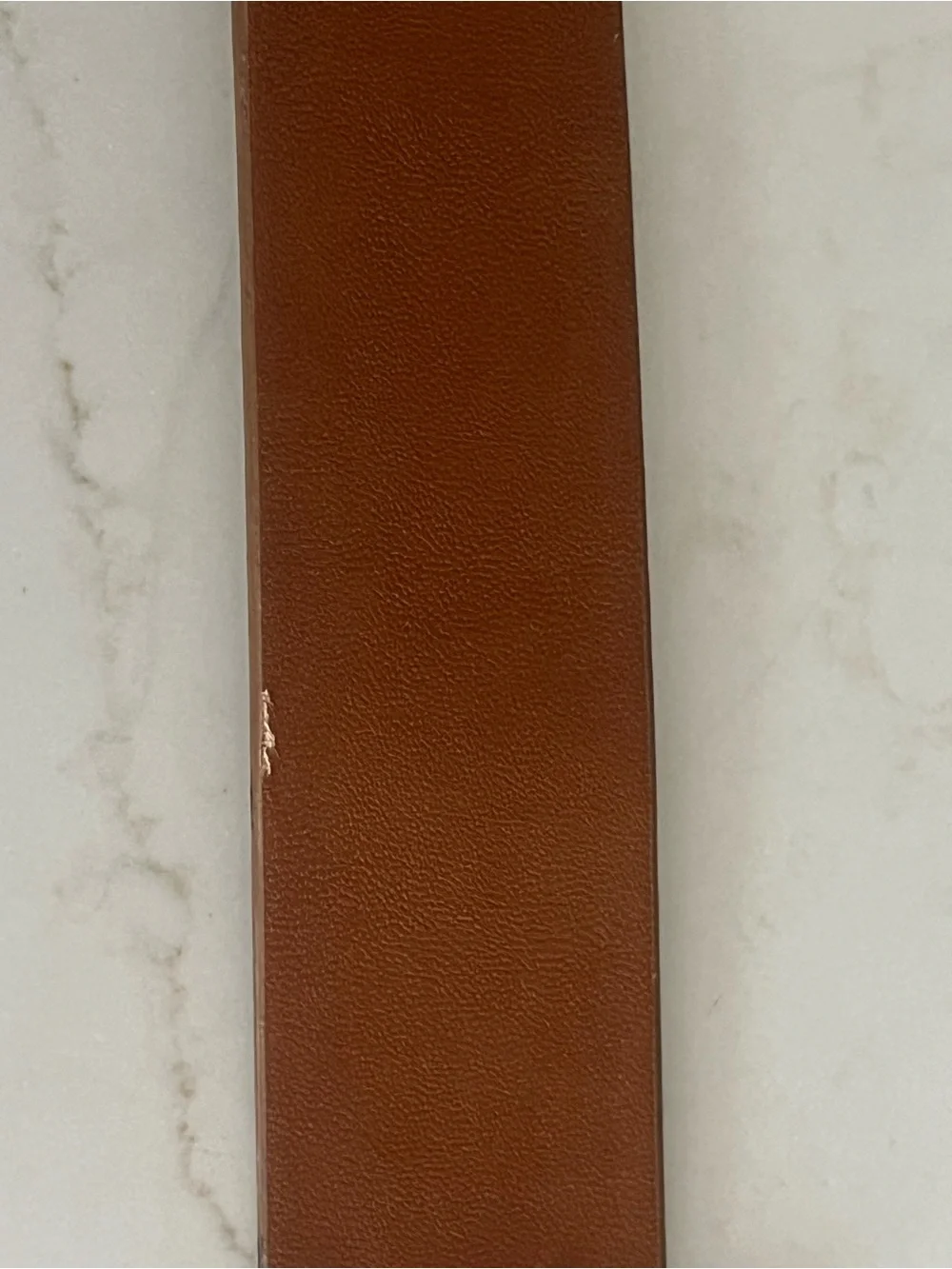 Chico’s Antoinette Slouch Belt S/M Cognac Brown Silver Statement Buckle